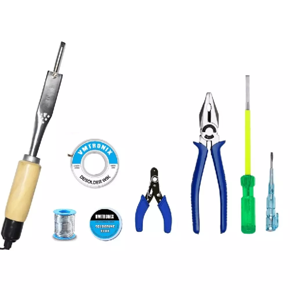 VMTRONIX Soldering Iron Kit 125 W Pencil Bit for Precision Electric Work (Kit of 8 Pcs)