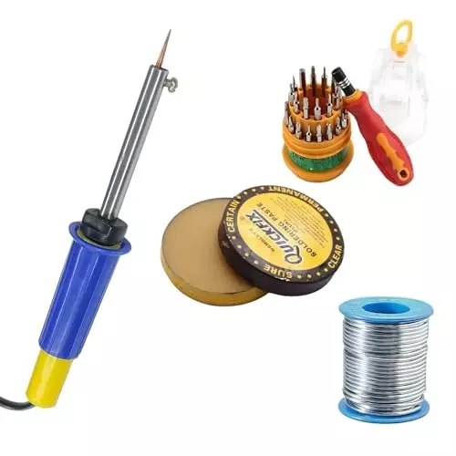 VMTRONIX Soldering Kit with 31 in 1 Screwdriver Set 8 W for Precision Electric Work