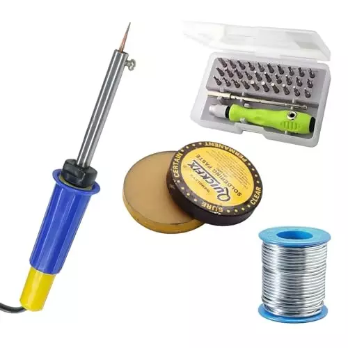 VMTRONIX Soldering Kit with 32 in 1 Screwdriver Set 8 W for Precision Electric Work