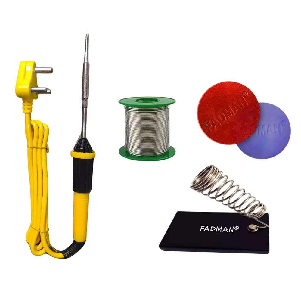Fadman Soldering Iron Kit 25W - Pack Of 4 All-In-One Solution For Soldering Tasks 25 W Simple (Flat Tip)
