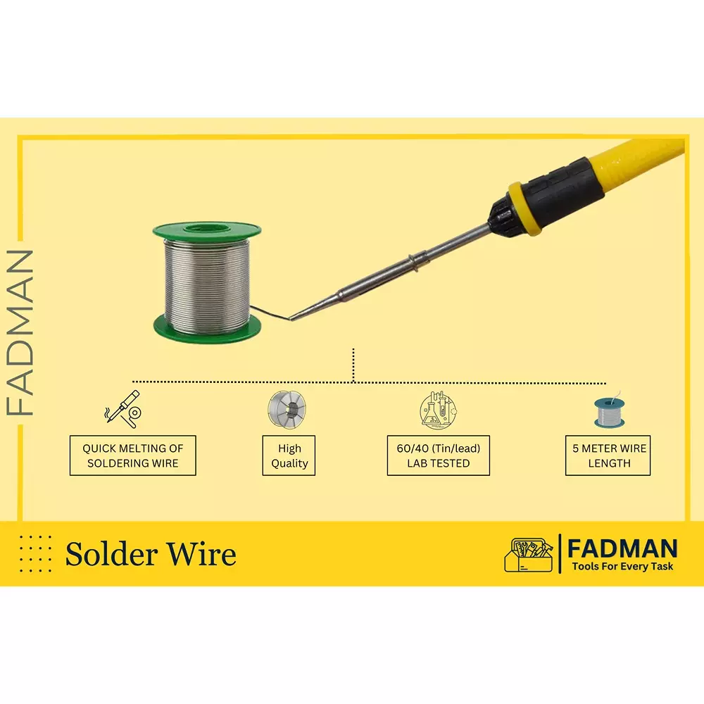 Fadman Soldering Iron Kit 25W - Pack Of 4 All-In-One Solution For Soldering Tasks 25 W Simple (Flat Tip)