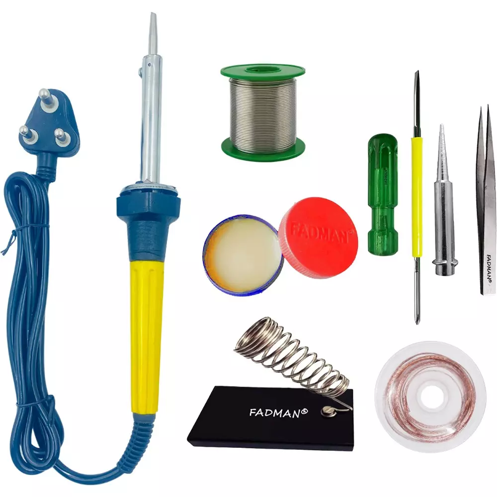 Fadman Soldering Iron Kit Combo Pack Of 8 60 W Simple (Flat Tip)