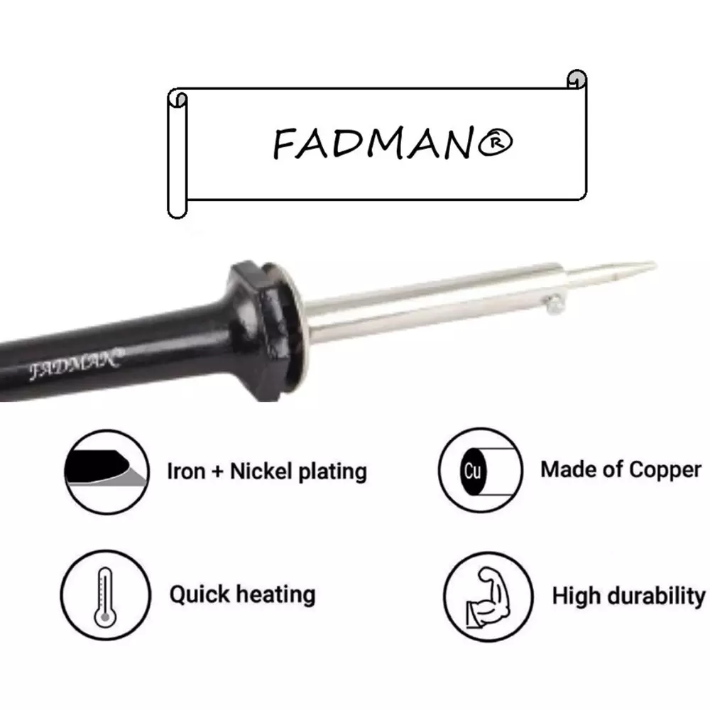 Fadman 13 in 1 Soldering Iron Kit Steel, Aluminium & Copper Corded 60 W with Digital Multimeter