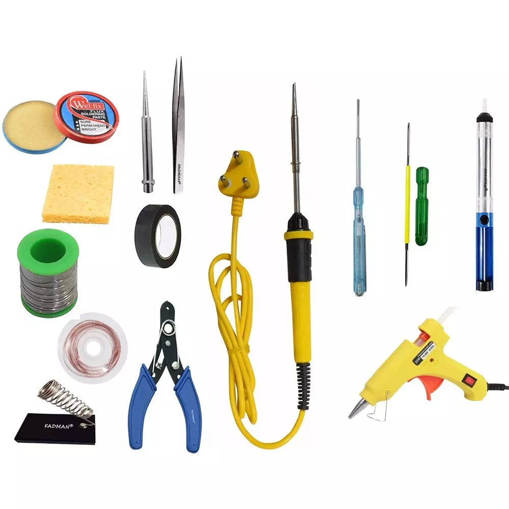 Fadman 14 In 1 Soldering Iron Kit Copper, Iron & Nickle Corded 25 W with Solder Wire