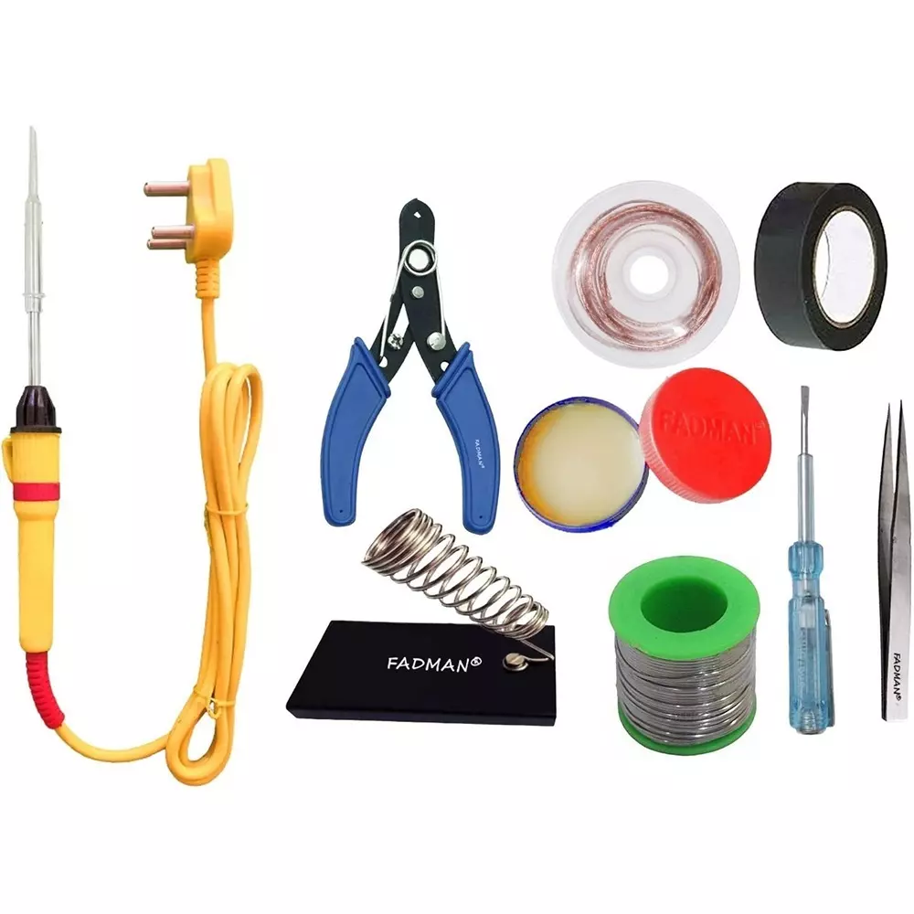 Fadman Basic 1st Intermediate 9 In 1 Soldering Iron Kit Copper, Iron & Nickle Corded 25 W