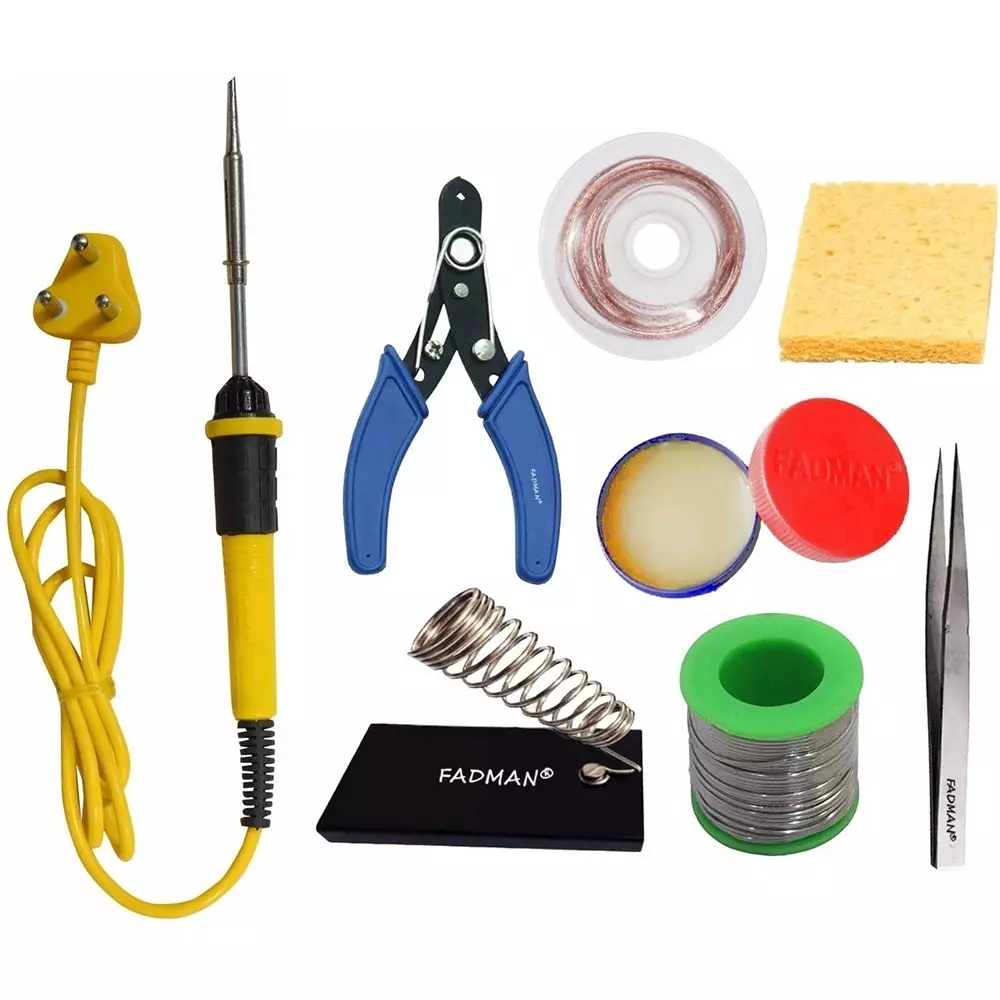 Fadman Basic 2nd Beginner 8 In 1 Soldering Iron Kit Copper, Iron & Nickle Corded 25 W