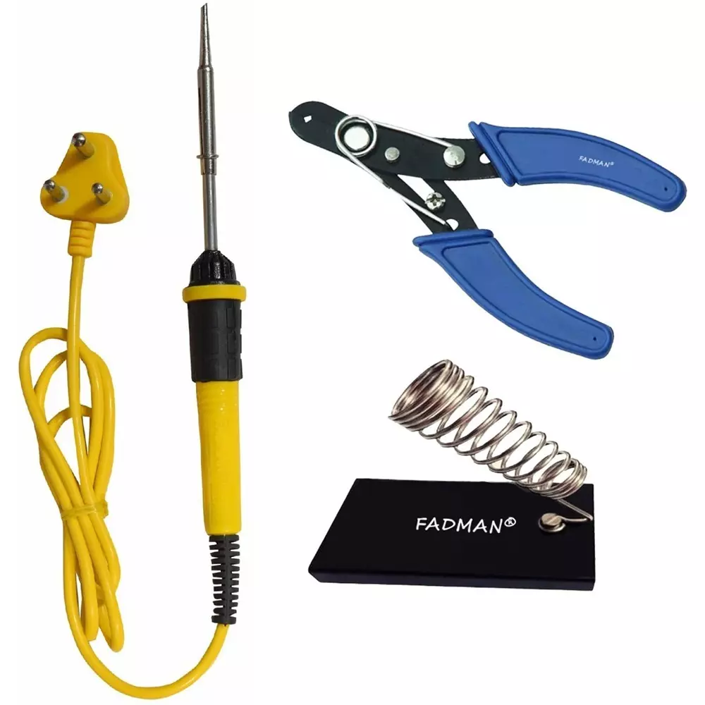 Fadman Electric 3 In 1 Soldering Iron Kit Copper, Iron & Nickle Corded 25 W with Solder Wire