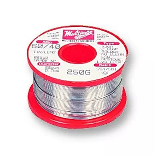 MULTICORE / LOCTITE Solder Wire, 60/40, 188Deg C/1.22Mm/250G, X 39 60EN 2C 1.2MM R 250G