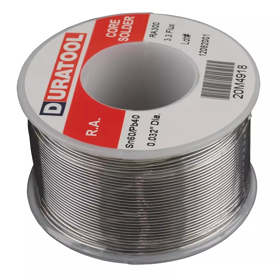 DURATOOL Solder Wire, 60/40 Sn/Pb, 190 C, 0.5Lb, SPC22124.