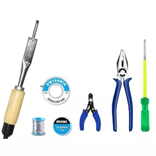 VMTRONIX Soldering Iron Kit 125 W Pencil Bit for Precision Electric Work (Kit of 7 Pcs)