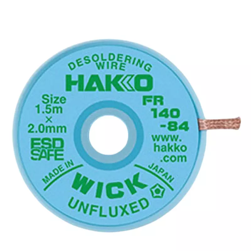 HAKKO Soldering Wire Wick Non-Flux 1.5 mm Width 1.5 m Length, FR140-83