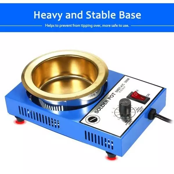 ATOZSHOP11 Soldering Pot 300 W Stainless Steel with Titanium Coating 100 Pot Dia.