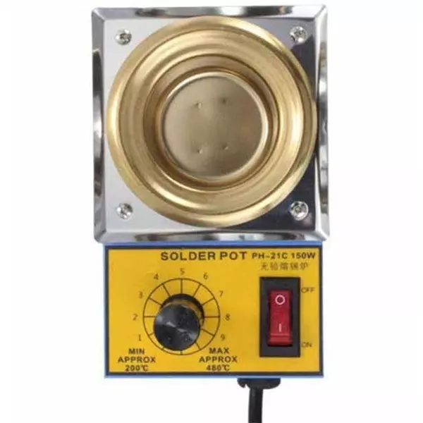 YADAV Heavy Duty Solder Pot 50 mm 110 V 150 W Lead Free Soldering & Desoldering Bath