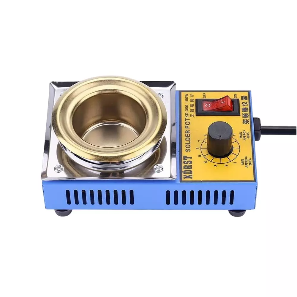 GENERIC New Electric Solder Pot Titanium Plate Soldering & Desoldering Bath 220 V 150 W 50 mm (200–450 °C)