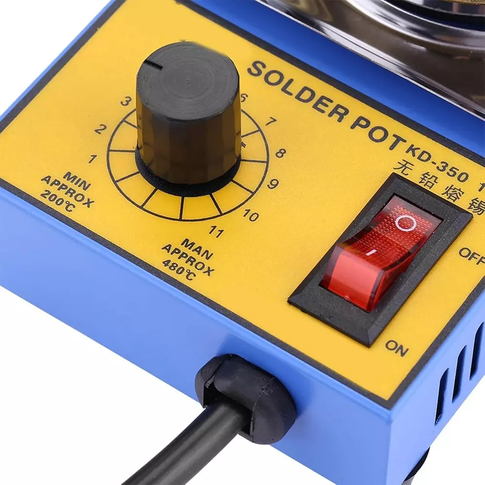GENERIC New Electric Solder Pot Titanium Plate Soldering & Desoldering Bath 220 V 150 W 50 mm (200–450 °C)