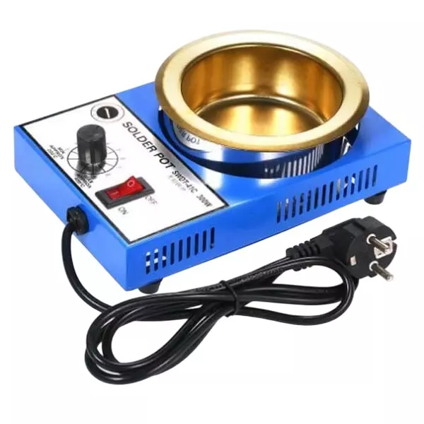 ATOZSHOP11 Soldering Pot 300 W Stainless Steel with Titanium Coating Coarse Grit Type