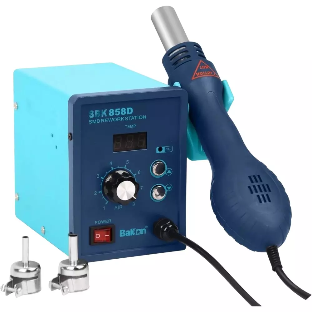 GLOBALSS Hot Air Rework Soldering Station 100-500°C Digital Display, BK 858D