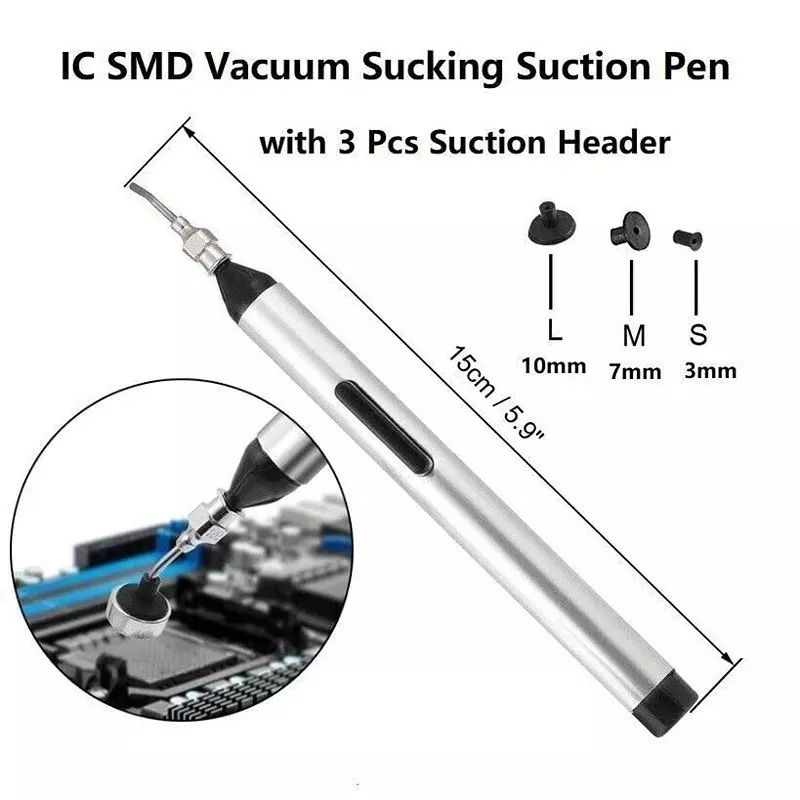 YADAV Vacuum Suction Pen with 3 Headers for IC SMD Easy Pick-Up