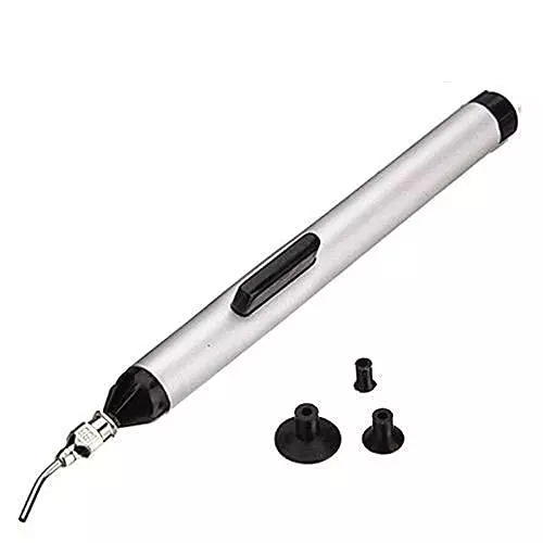 ATOZSHOP11 Desoldering Pump Sucker Remover Tool Kit Aluminum Alloy Silver