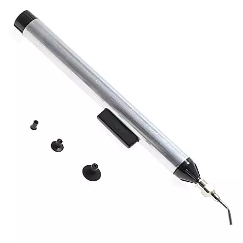 ATOZSHOP11 Desoldering Pump Sucker Remover Tool Kit Aluminum Alloy Silver