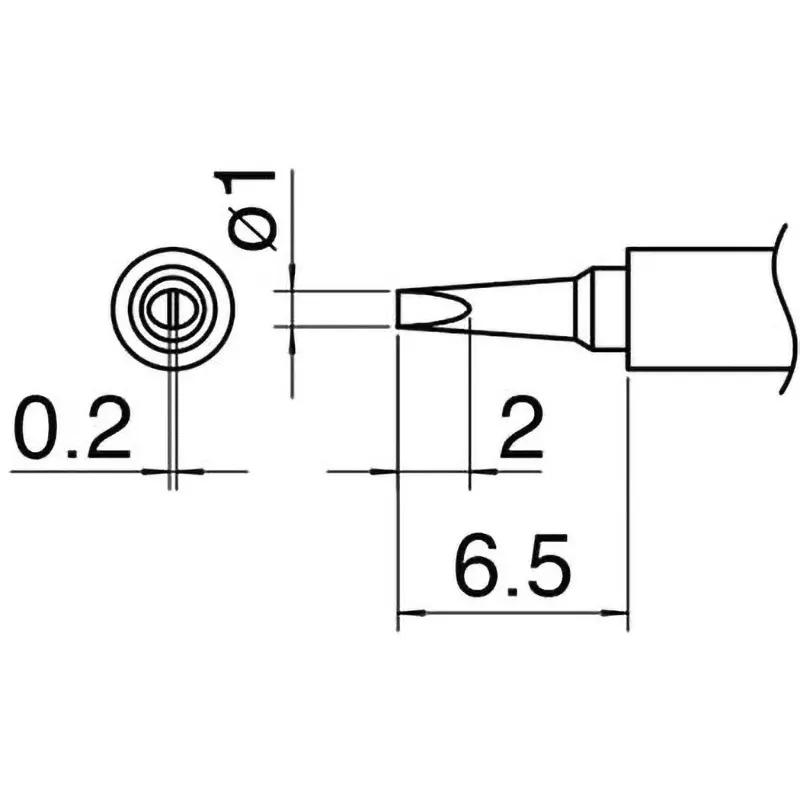 Buy Hakko Soldering Iron Tip 1D Type For FM2032, T30D1 Online in
