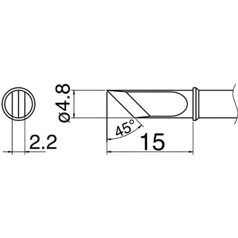 Hakko Soldering Iron Tip KU Type Suitable For FX-100, T31-03KU