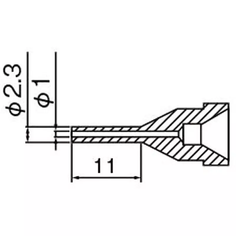 Hakko Nozzle Long Type 1.0×2.3 Φmm , N61-12