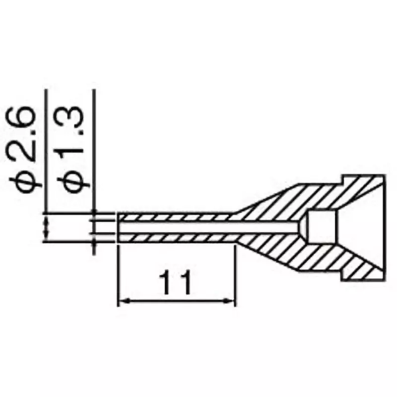Hakko Nozzle Long Type 1.3×2.6 Φmm , N61-13