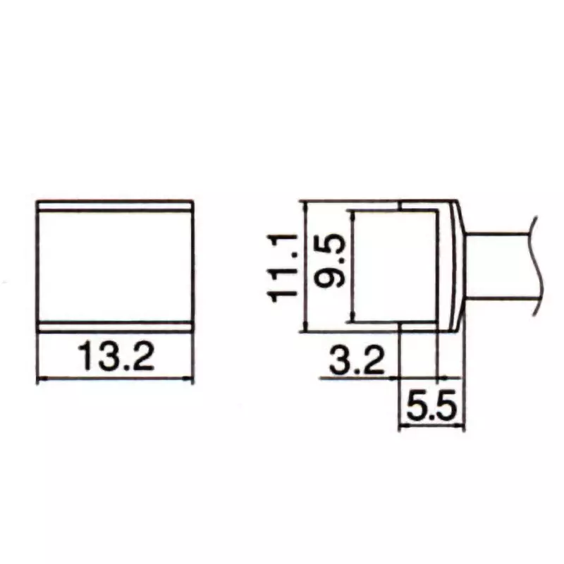 Hakko Soldering Iron Tip T12-1005 Tunnel 9.5 × 13.2 For FM-2025, T12-1005