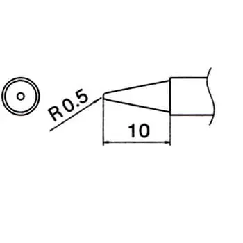 HAKKO Standard type Tip (T12 Lead-Free Solder) 7328842 - Made In Japan