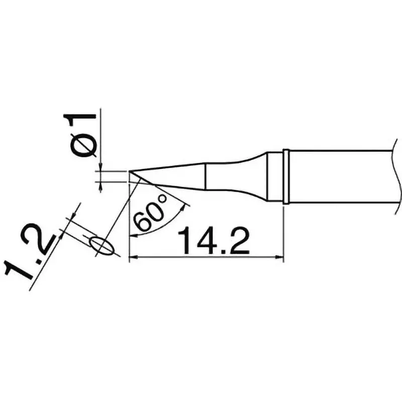 Hakko Soldering Iron Tip 1BC Type Suitable For FX-100, T31-01BC1