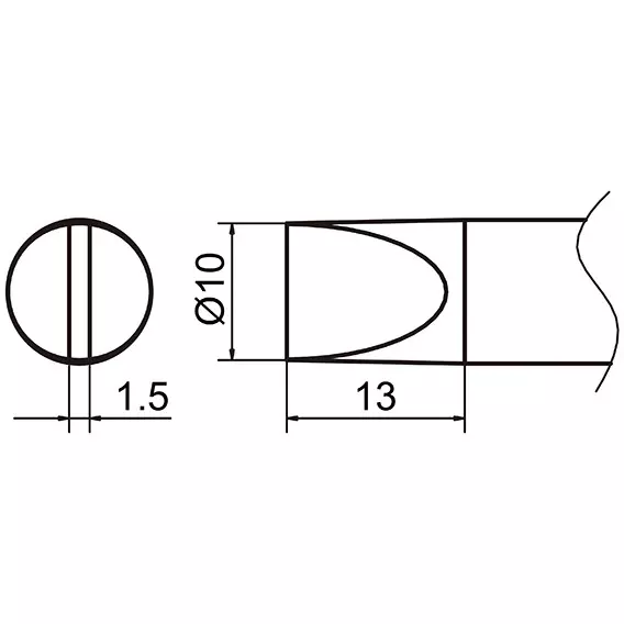 Hakko Soldering Tip Correspondence 10D Type, T37-D10