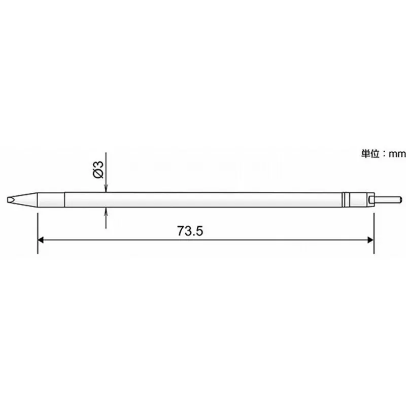 Hakko Soldering Tip Replacement T50 Series Type I, T50-I01 (10 LOTS) (Pack of 10)