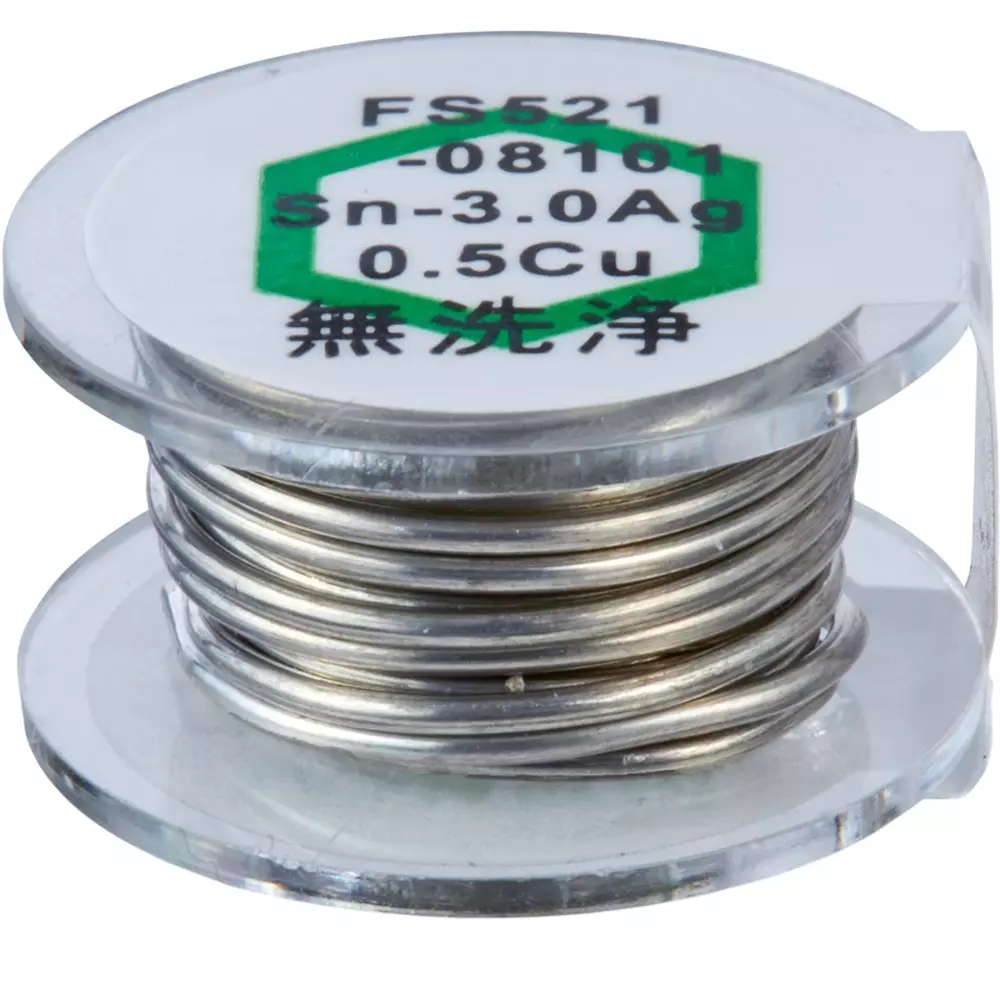 HAKKO Solder Hexsol Lead Free No Flux Cleaning 0.8 mm Wire Diameter, FS521-08101