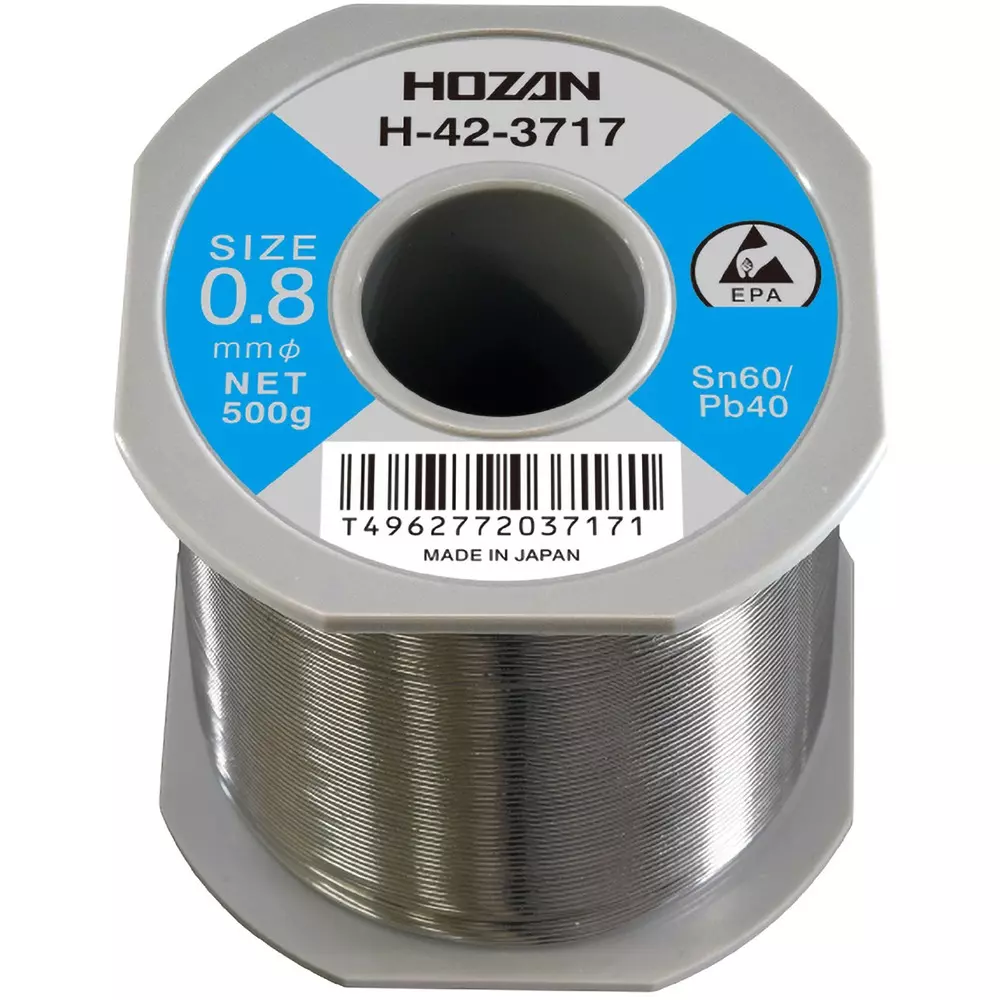 HOZAN Solder (High-Quality Solder For Precision Electronic Equipment), H-42-3717 (1 Roll)