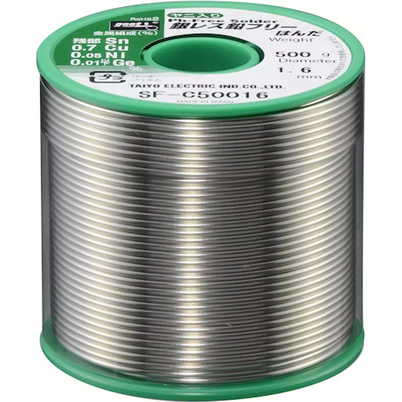 Goot Silver-Free Lead-Free Solder SF-C5 Series1.6 mm Wire Diameter, SF-C50016