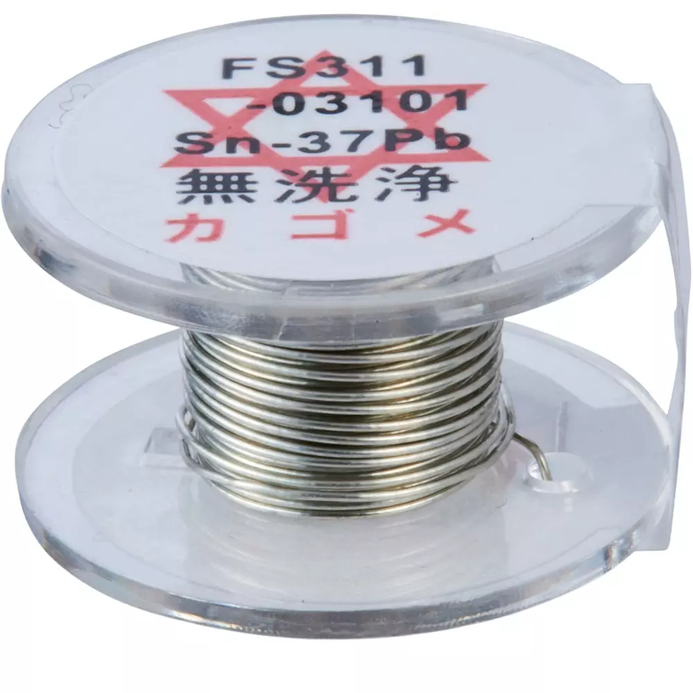 HAKKO Solder Hexsol Lead-Containing Eutectic No Flux Cleaning 0.3 mm Wire Diameter, FS311-03101