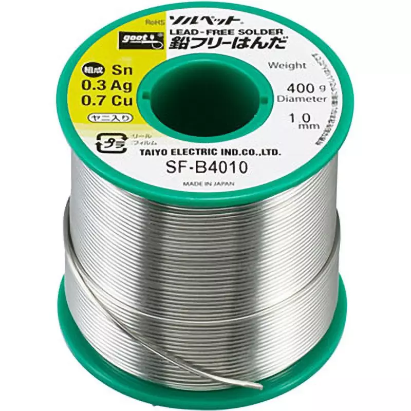 Goot Lead-Free Solder (Low-Ag Type) SF-B Series 0.6 mm Wire Diameter, SF-B4006