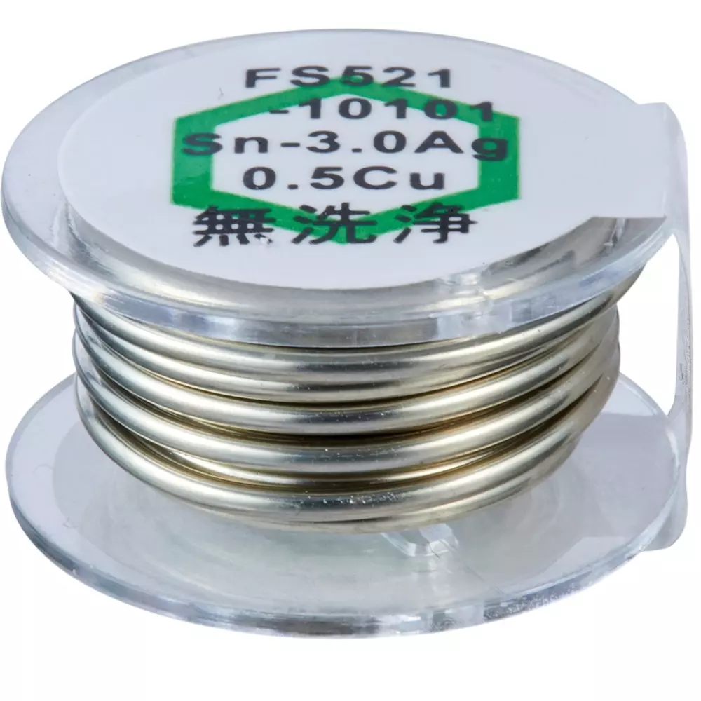 HAKKO Solder Hexsol Lead Free No Flux Cleaning 1 mm Wire Diameter, FS521-10101