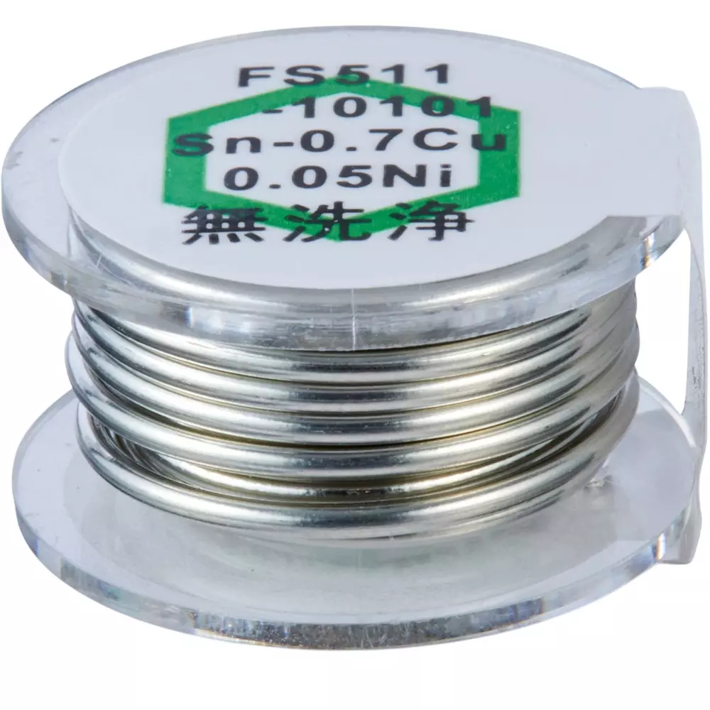 HAKKO Solder Hexsol Lead-Free Eutectic No Flux Cleaning 1 mm Wire Diameter, FS511-10101