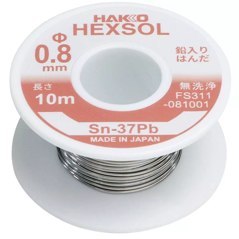 HAKKO Lead-Containing Solder Flux Included (ROM1) 10 m Length, FS311-081001