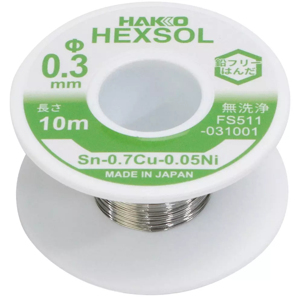 HAKKO Lead-Containing Solder Flux Included (ROM1) 10 m Length, FS511-031001