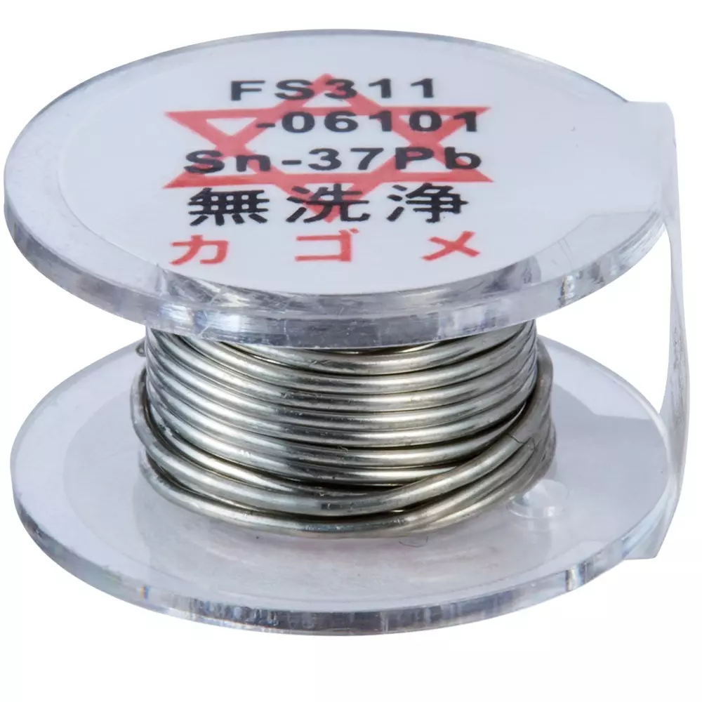 HAKKO Solder Hexsol Lead-Containing Eutectic No Flux Cleaning 0.6 mm Wire Diameter, FS311-06101