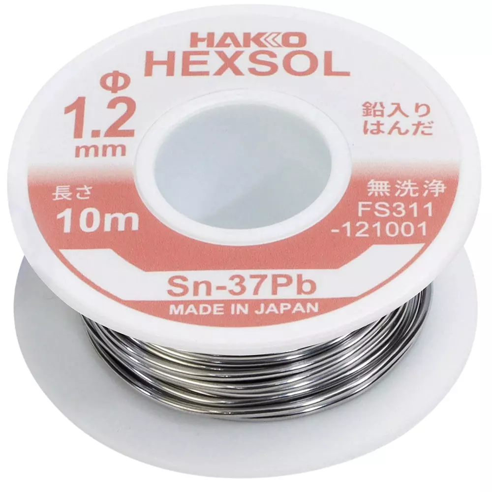 HAKKO Lead-Containing Solder Flux Included (ROM1) 10 m Length, FS311-121001