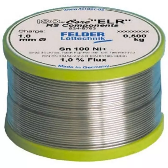 Felder Lottechnik Wire 1 mm Lead Free Solder 227°C Melting Point, 5540941030 1037