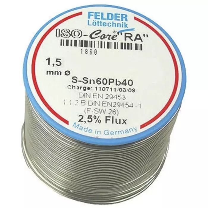 Felder Lottechnik Wire 1.5 mm Lead solder 183°C Melting Point, 18.601.54037