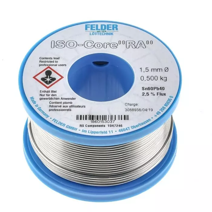 Felder Lottechnik Wire 1.5 mm Lead solder 183°C Melting Point, 18.601.53037