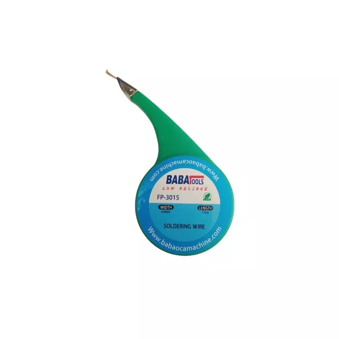 BABA TOOLS Desoldering Wire 1.5 mx3 mm Oxide-Free Braided Copper, FP-3015