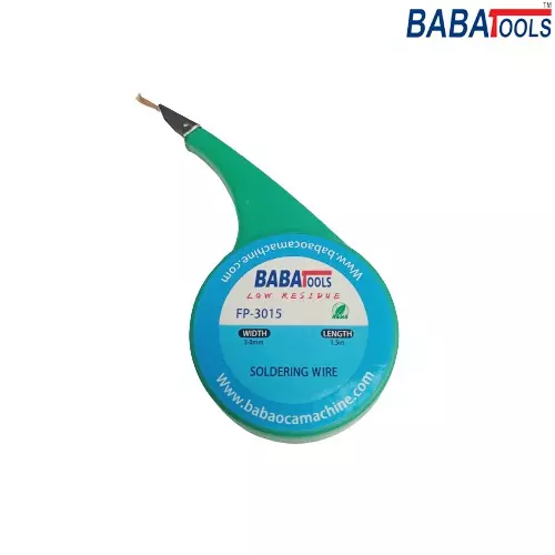 BABA TOOLS Desoldering Wire 1.5 mx3 mm Oxide-Free Braided Copper, FP-3015