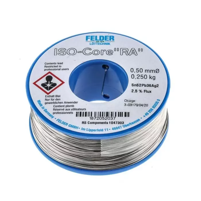 Felder Lottechnik Wire 0.5 mm Lead solder 179°C Melting Point, 18.720.52037
